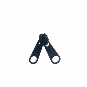 Glidelåsskyver Spiral 8mm YKK Toveis dobbel hempe nede/første Sort