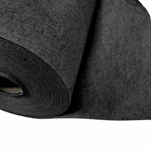 Stoff Fibertex 125gram 140 cm Sort 100m. pr. rull