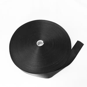 Polyesterbånd Tynt 47 mm Sort til flyspenner