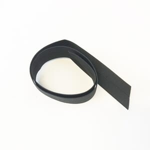 Kantebånd 25 mm Elastisk Sort