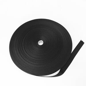 Polyesterbånd Tynt 25 mm Sort