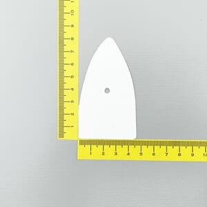 Kalesjehjerte Hvit høy type m/4mm hull