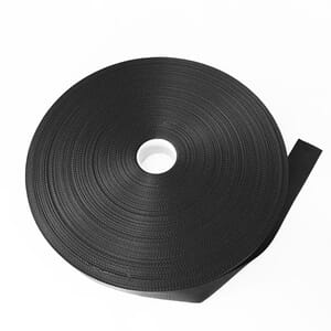 Polyesterbånd 40 mm Sort