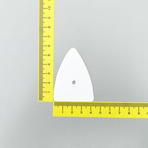 Kalesjehjerte Hvit m/4mm hull