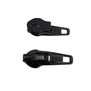Glidelåsskyver Spiral 3mm YKK Opp Ned Sort
