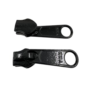Glidelåsskyver Spiral 5mm YKK Metall Nonlock Sort