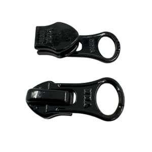 Glidelåsskyver Spiral 5mm YKK Kort Hempe Sort
